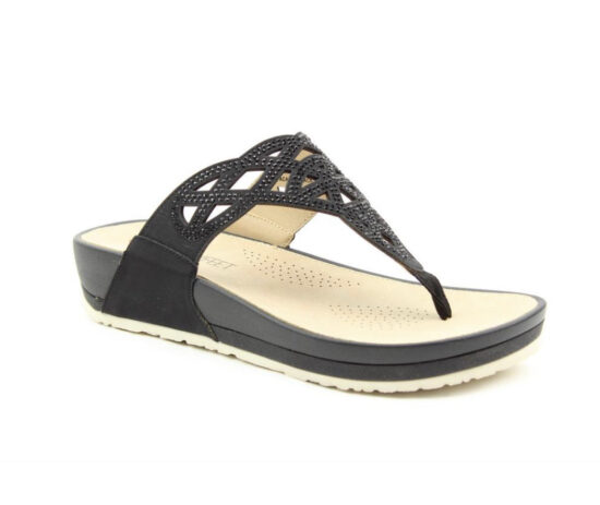 black bling flip flops