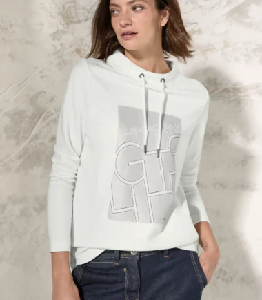Cecil  Logo sweatshirt in off white