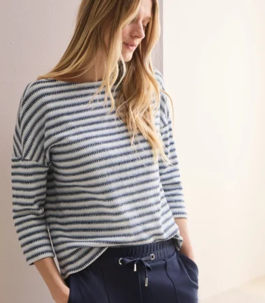 Cecil blue and navy   Striped jumper