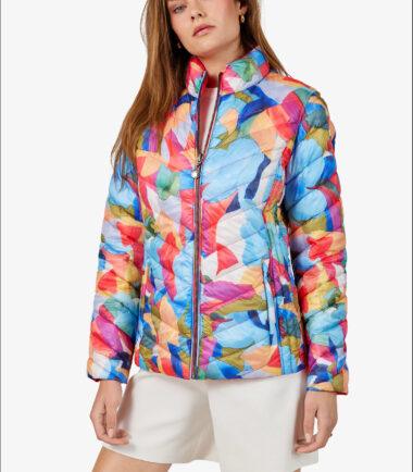 Printed reversible padded jacket