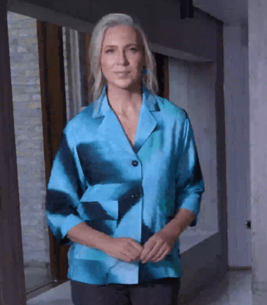 Ora Blurred print jacket with pocket