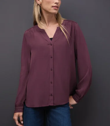 Street one wine blouse