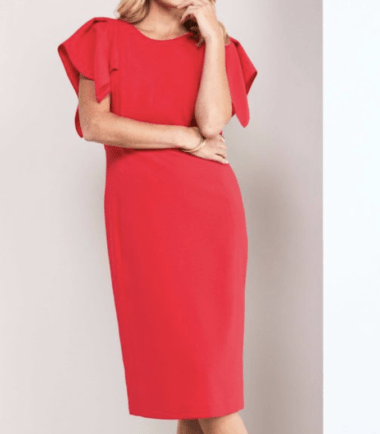 KATE COOPER Dress With Box Pleated Frill Effect Sleeve