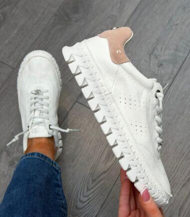 CARMELA white  leather trainers