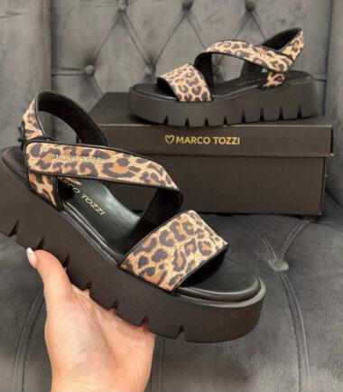 Marco Tozzi leopard sandals