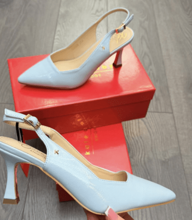 Kate Appleby heels in blue