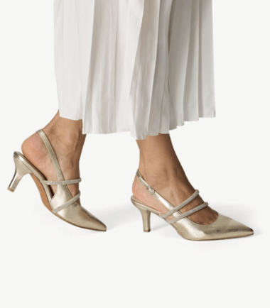 Gold marco tozzi heels