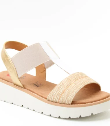 heavenly feet beige and white sandals