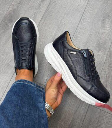 G Comfort SP-1562L Navy Ultra Light Trainers with Zip