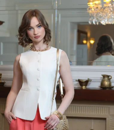 Rant & Rave Melody Waistcoat Off White