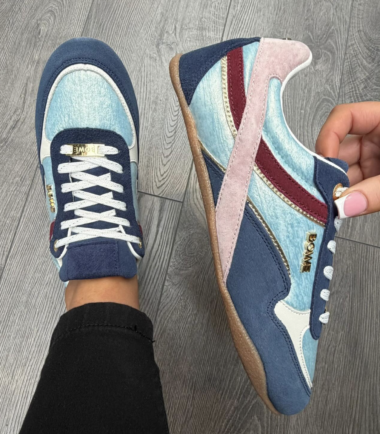 Tommy bowe navy multi coloured trainers