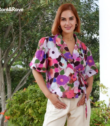 Rant and Rave Morgan Wrap Top Pink