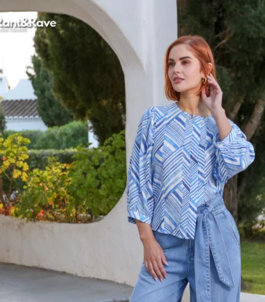 Rant and Rave Alexis Blouse Blue