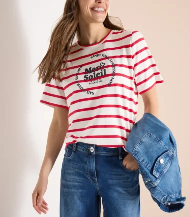 Cecil red and white T-shirt