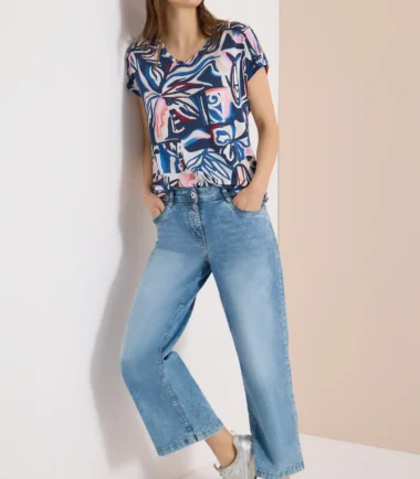 Cecil pink and navy T-shirt