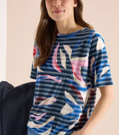 Cecil pink and navy t shirt