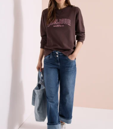 Cecil Wide Leg Jeans with turn up