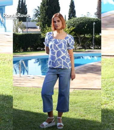 Rant & Rave Etta Wide Leg Crop Jean Light Wash