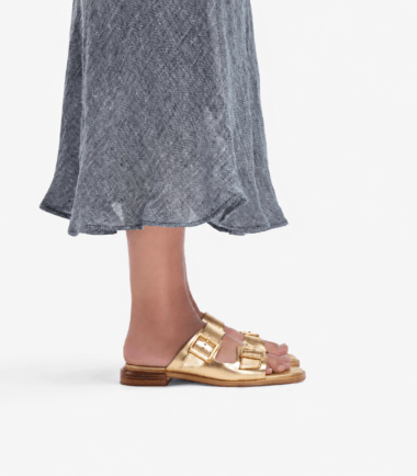 Clarks gold  leather sandal