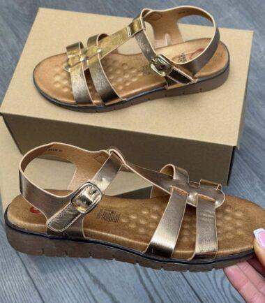 Heavenly Feet Ladies Rose Gold Sandals – Billie
