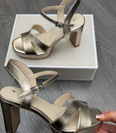 Tamaris gold   High Block Heel Sandal