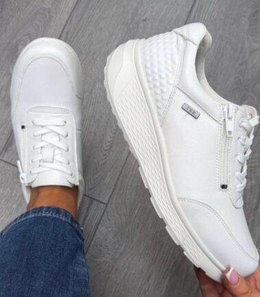 G Comfort white  Ultra Light Trainers with Zip