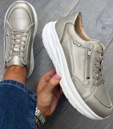 G Comfort SP-1562L Platinum Ultra Light Trainers with Zip