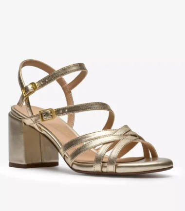 Clarks gold leather sandal