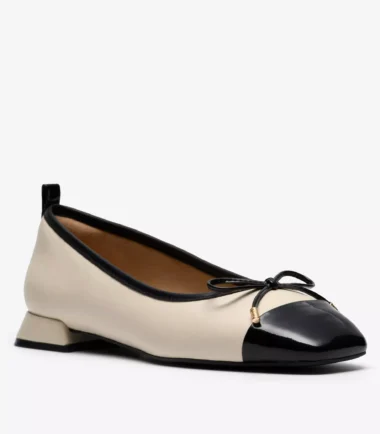 Clarks cream and black ballet flats