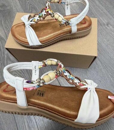 Heavenly Feet Ladies white  Sandals – Bright