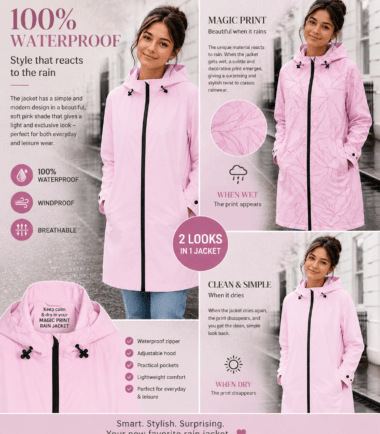 Pink waterproof Mac
