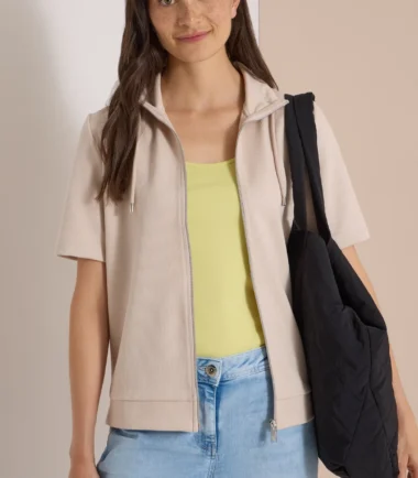 Cecil Short-sleeved jacket with stand-up collar and structure