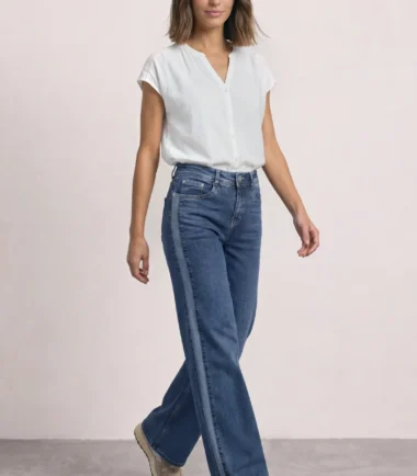 Street One Wide leg jeans with side detail