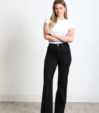 Rant and Rave Jane Wide Leg Jean Black