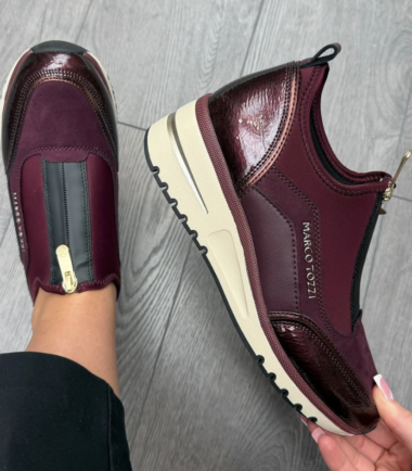 Marco tozzi zip front trainers