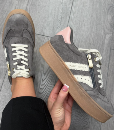 Marco tozzi zip grey  trainers