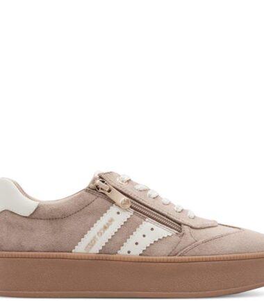 Marco tozzi zip beige trainers